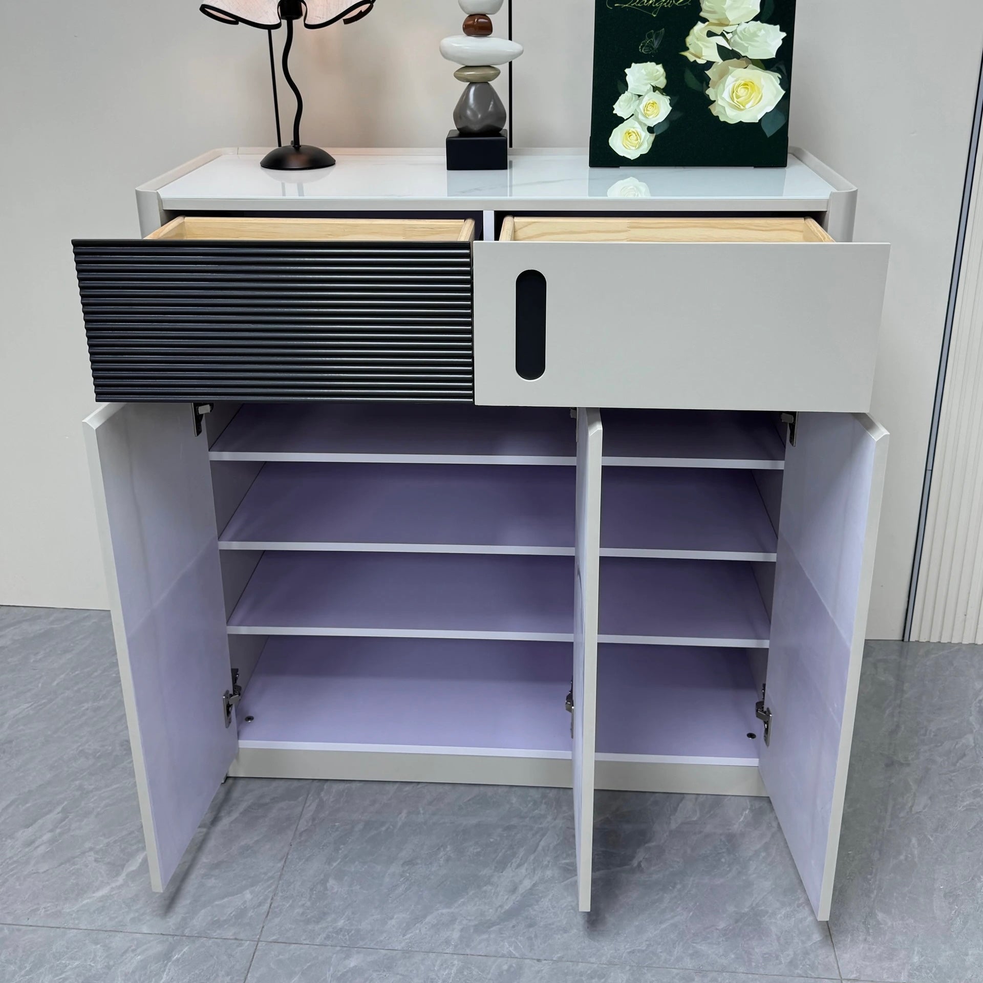 JUOL Living Monroe Slat Shoes Cabinet