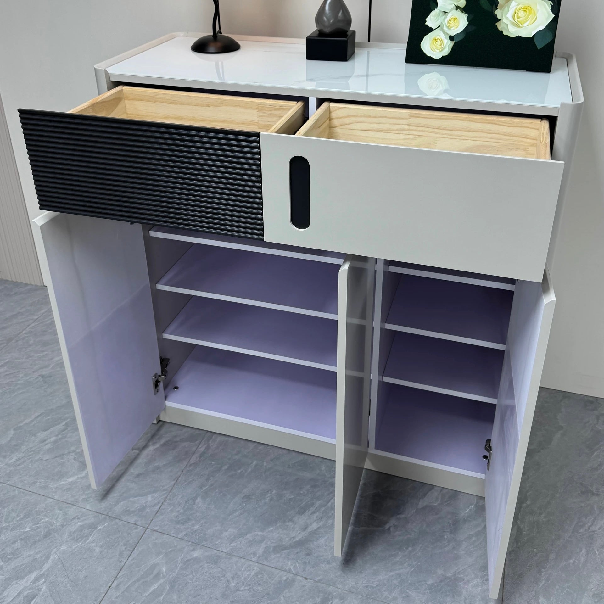 JUOL Living Monroe Slat Shoes Cabinet