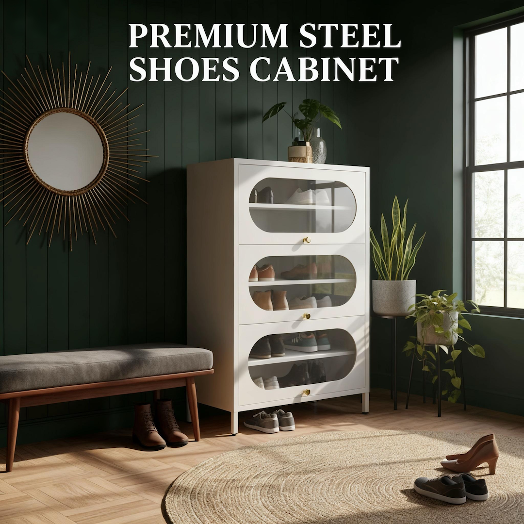 JUOL Living LumiSteel Shoe Cabinet
